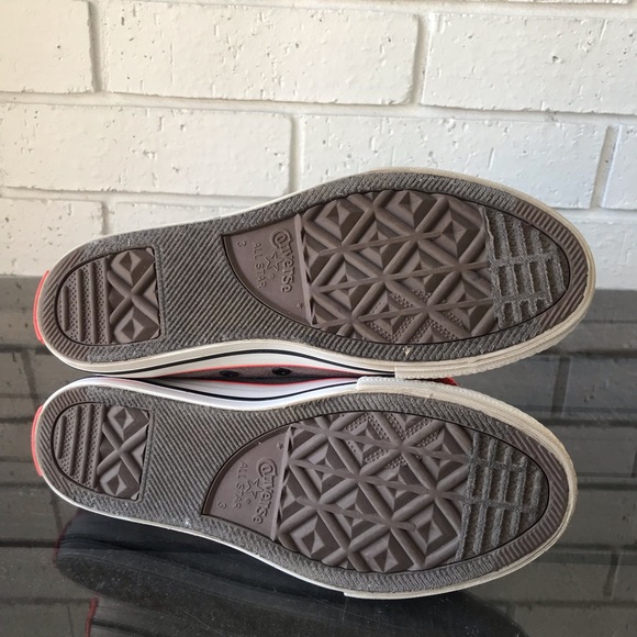 Converse Double Tongue Grey Orange Animal Print Junior Size 3 - Picture 7 of 13